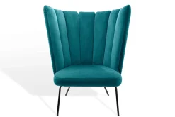 Sessel Gaia Calice Samt petrol