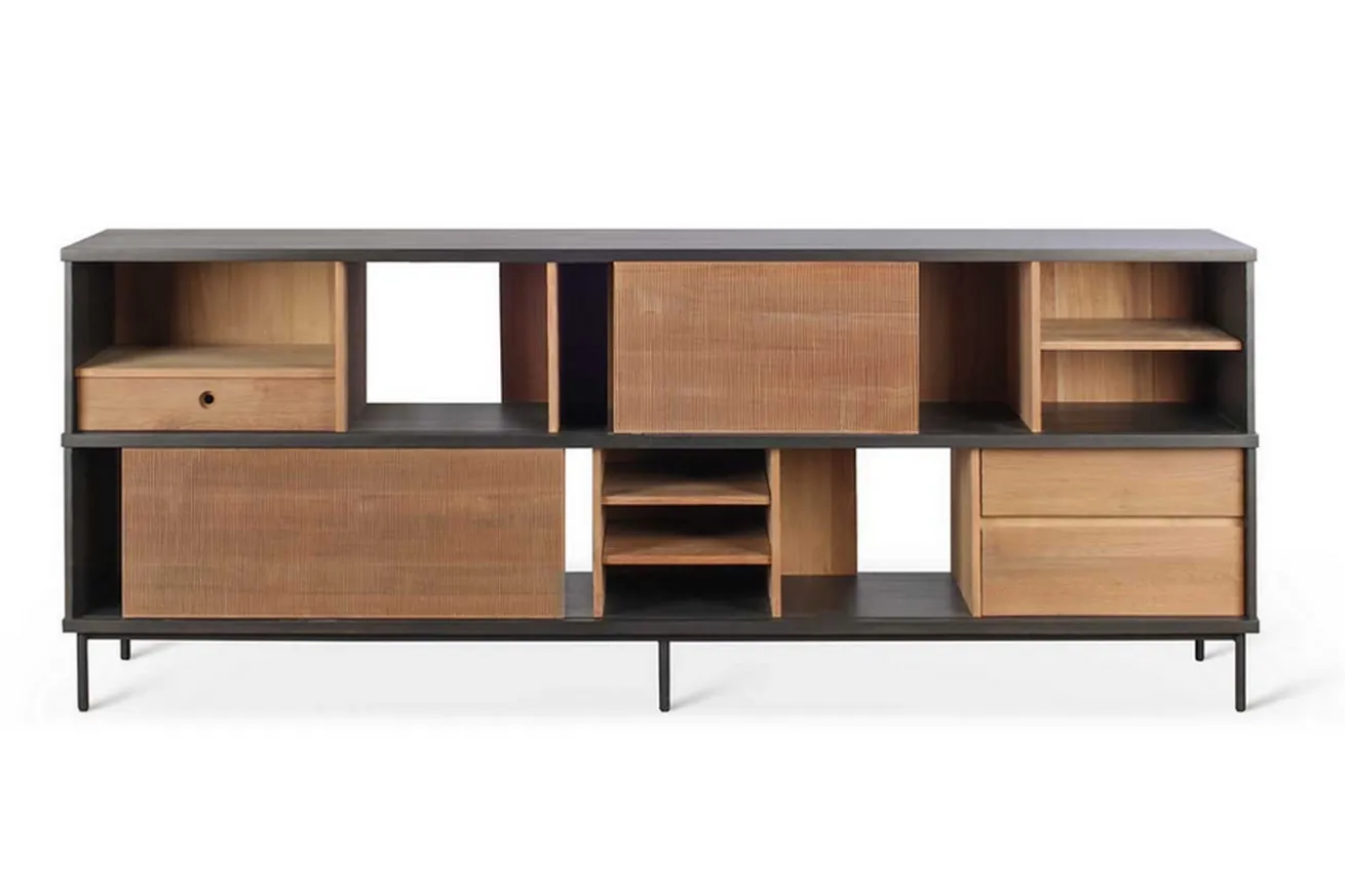 Sideboard Oscar Teak massiv B 224 cm