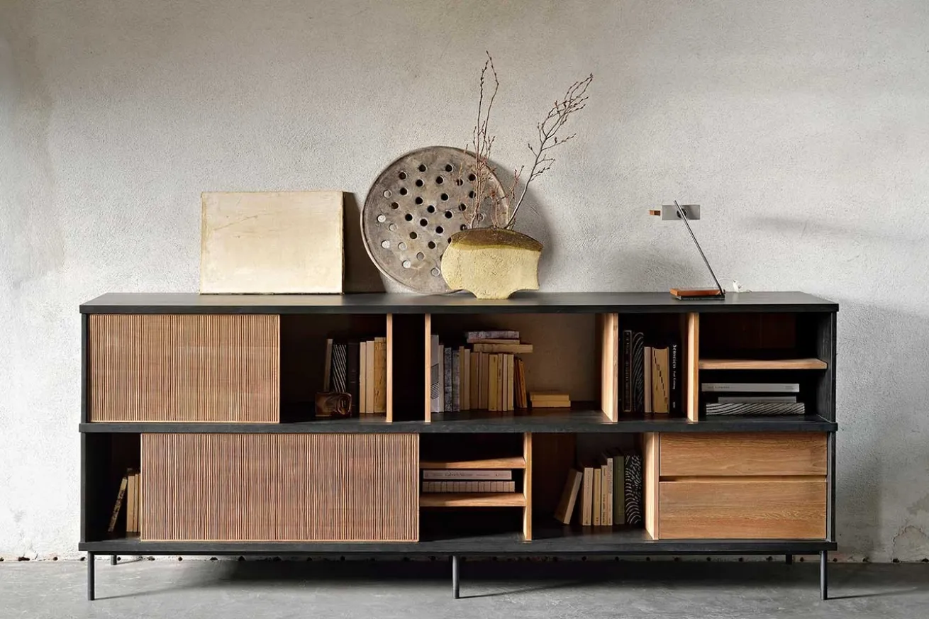 Sideboard Oscar Teak massiv B 224 cm