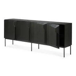 Sideboard Stairs Eiche schwarz B 200 cm