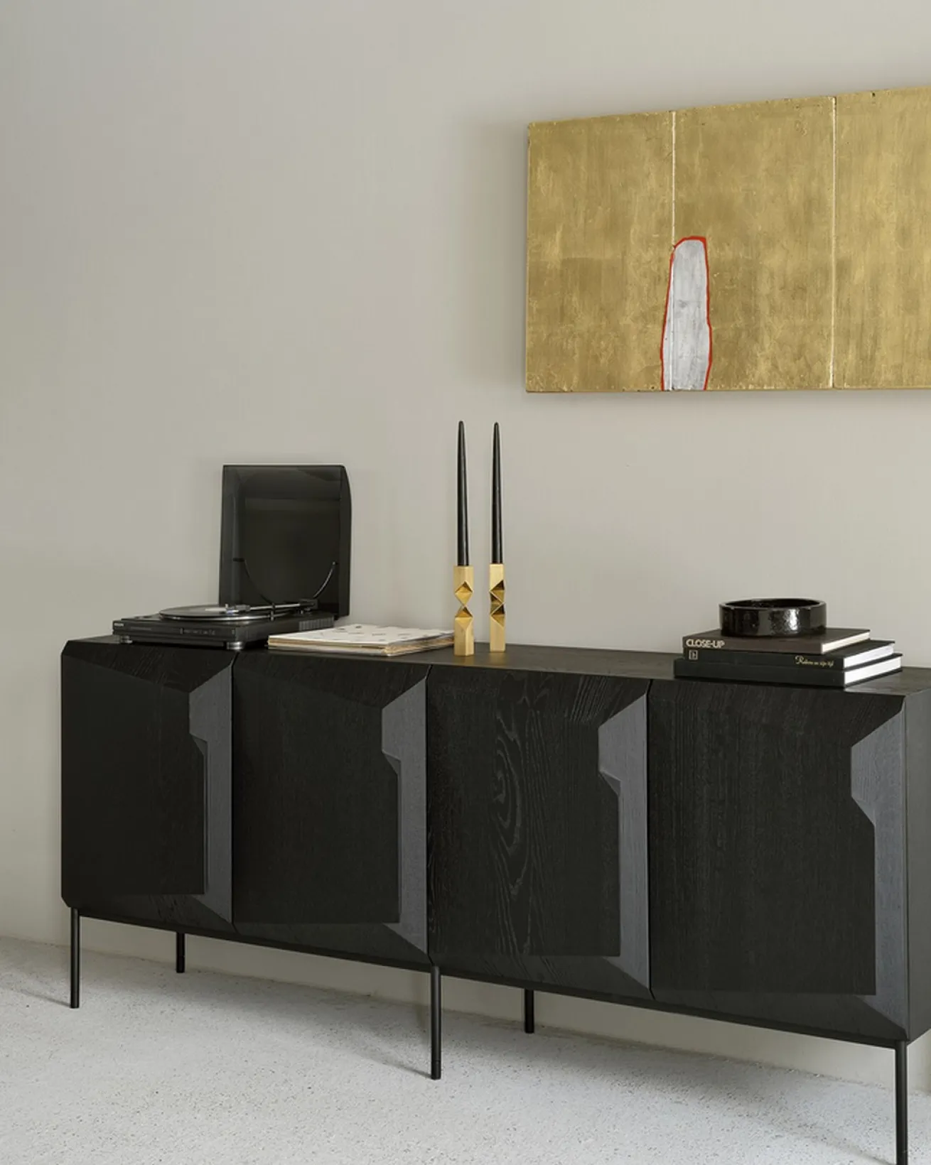 Sideboard Stairs Eiche schwarz B 200 cm