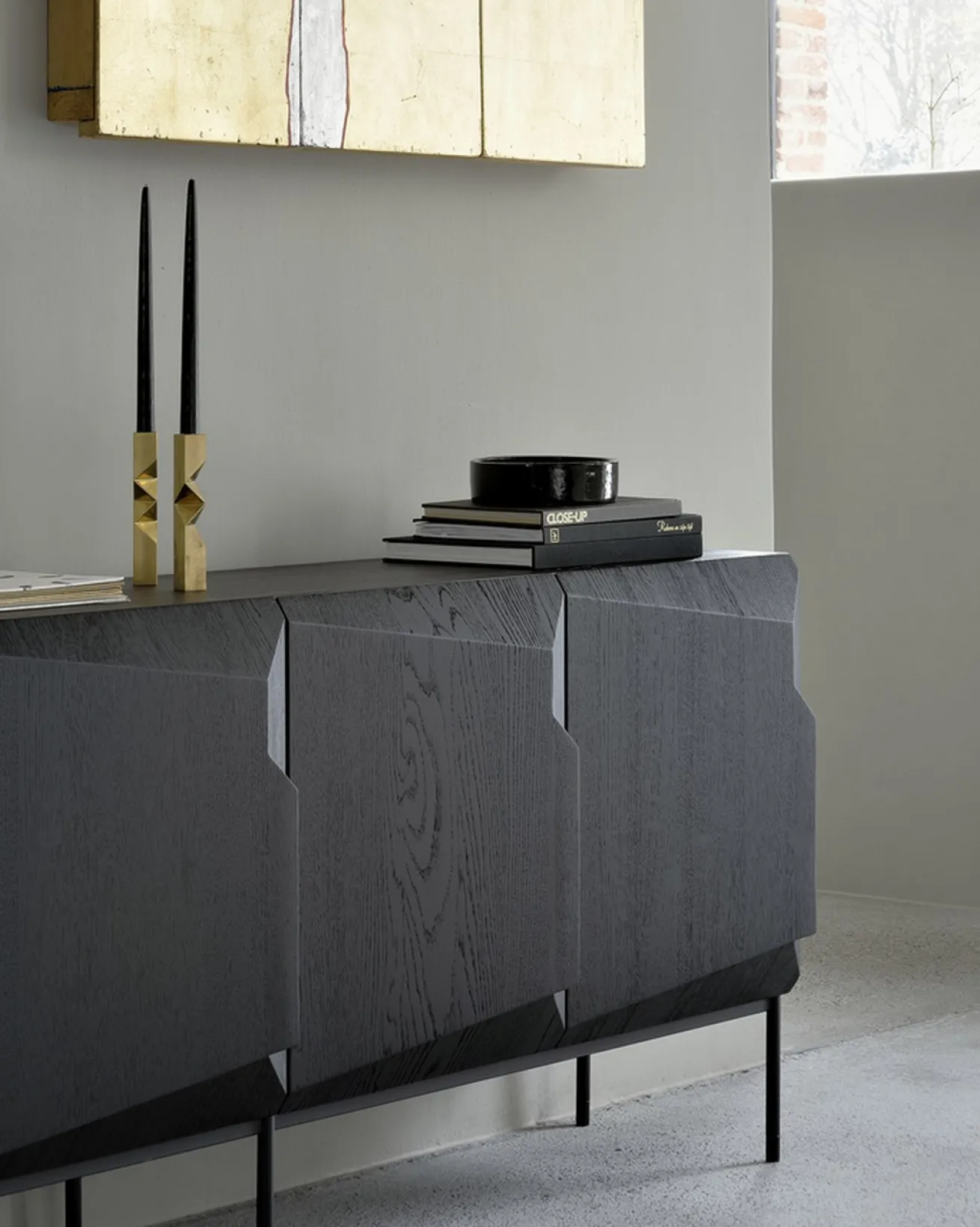 Sideboard Stairs Eiche schwarz B 200 cm