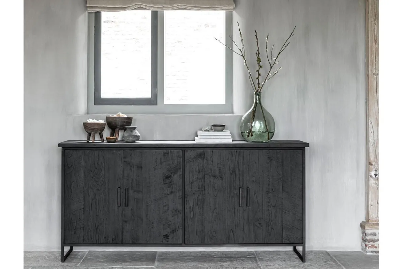 Sideboard Timeless Black Teak schwarz B 190cm