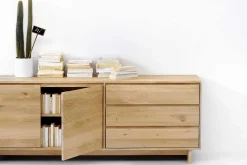 Sideboard Wave Eiche massiv B 205 cm