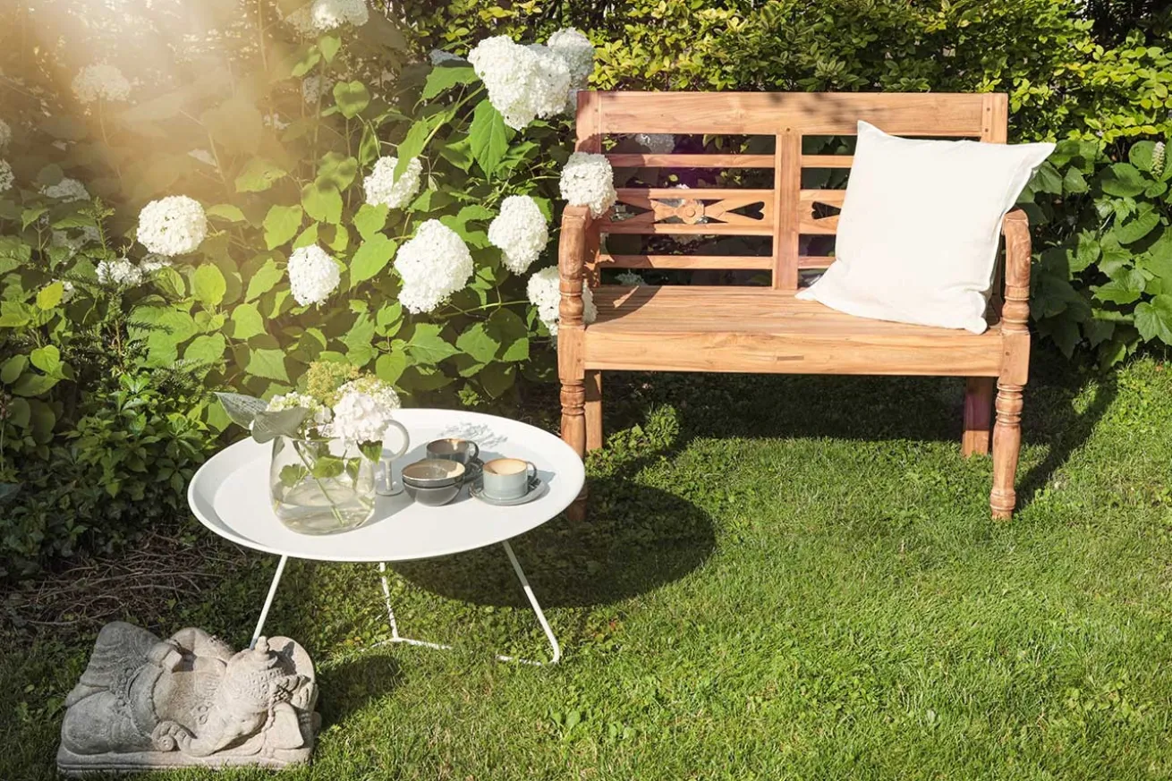 Sitzbank Flower Teak natur ca 130 cm