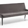 Sitzbank Jim Leder anthrazit B 180 cm