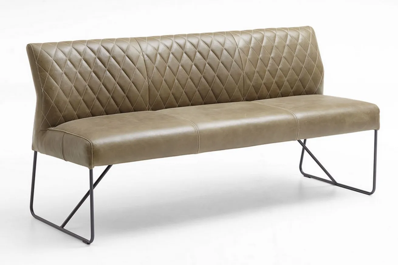 Sitzbank Leder grün 140*90*70 cm