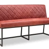 Sitzbank Ora 3-Sitzer Leder rot