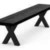 Sitzbank Swinderby Eiche schwarz 160cm