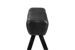 Sitzbank Vintage Leder schwarz B 87 cm