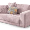 1,5 Sitzer Downtown mit Armlehnen Cord rosa