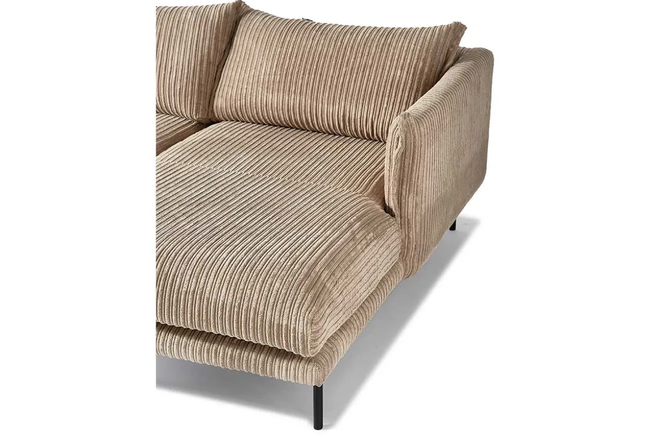 2-Sitzer mit Recamiere BOO Cord beige