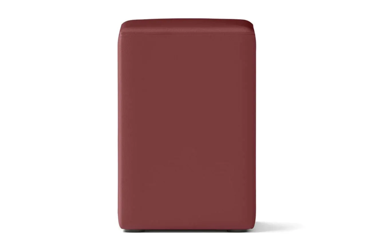 Sitzhocker Basic Leder rot
