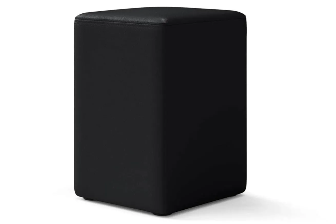 Sitzhocker Basic Leder schwarz