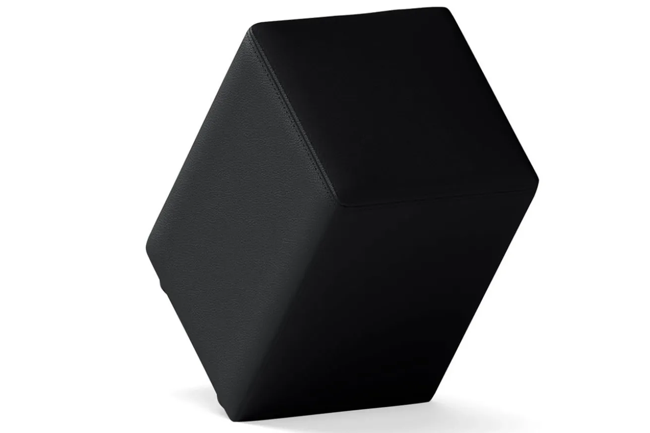 Sitzhocker Basic Leder schwarz