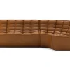 Sofakombination N701 Leder braun
