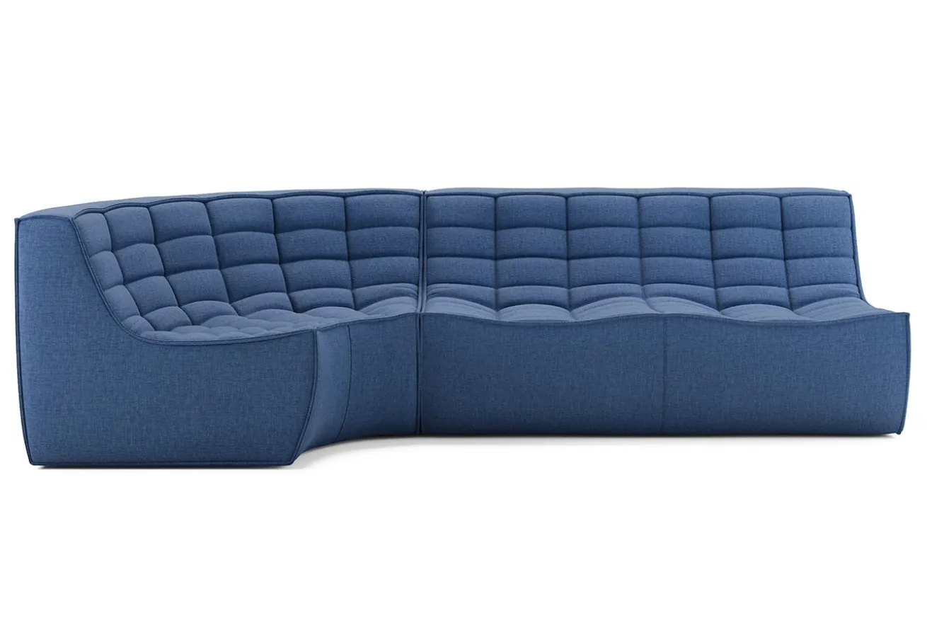 Sofakombination N701 Stoff blau