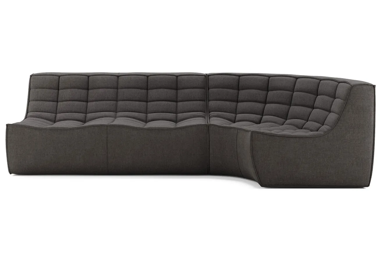 Sofakombination N701 Stoff grau