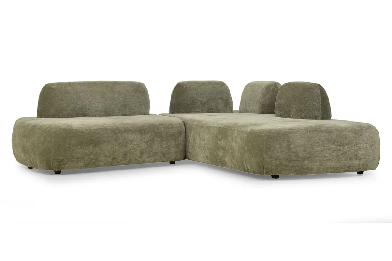 Sofakombination Palma Stoff olive