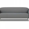 Sofa Milos 3,5 Sitzer Stoff grau