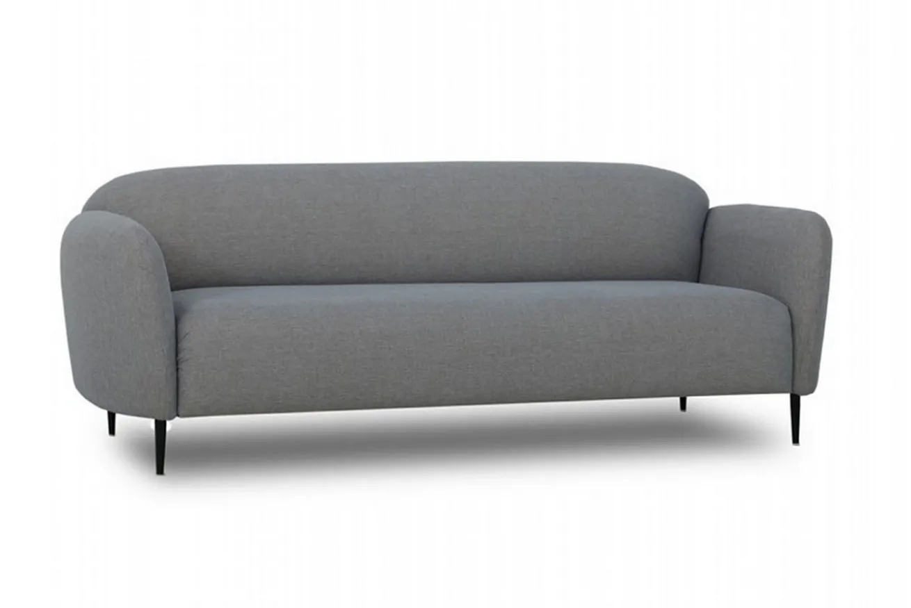 Sofa Milos 3,5 Sitzer Stoff grau