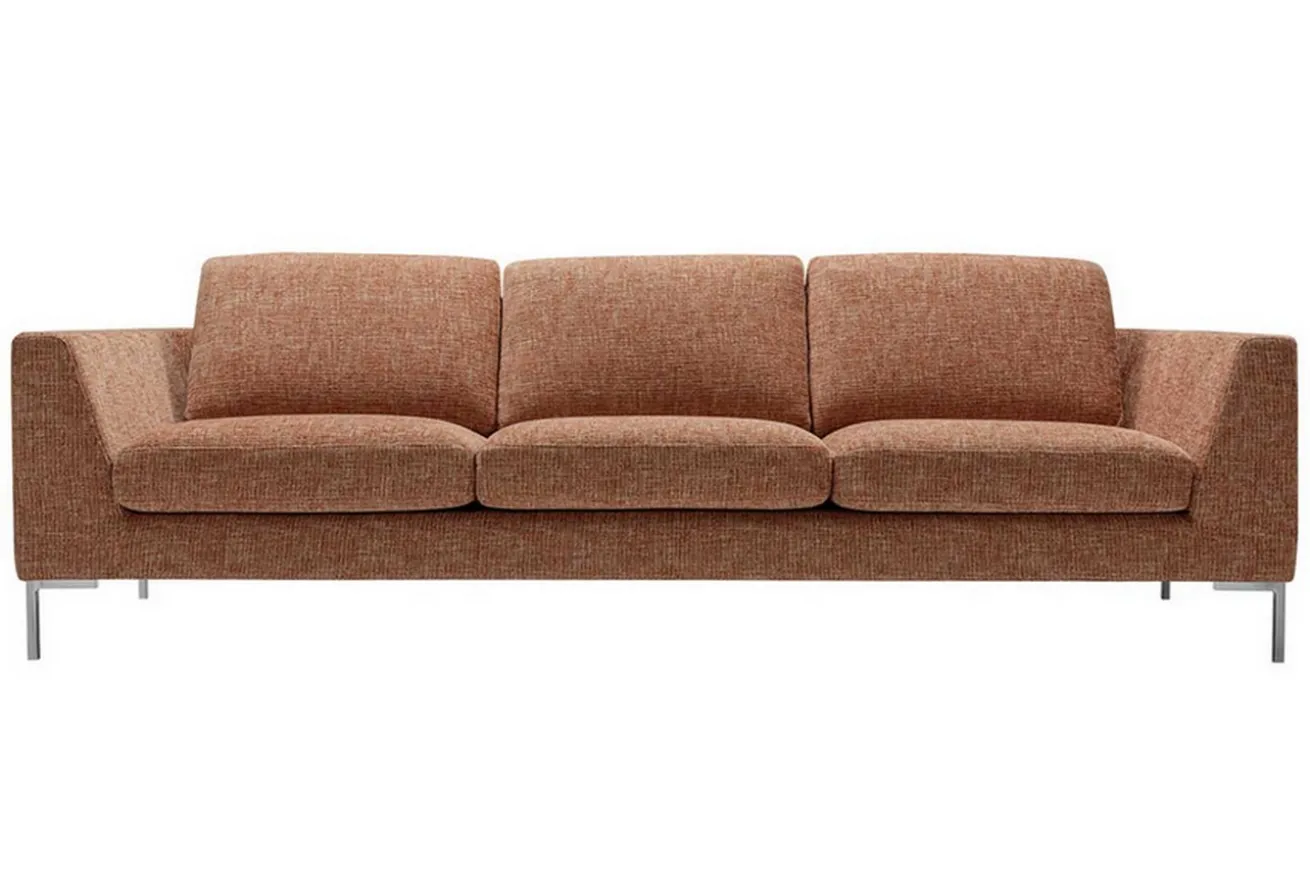 Sofa Oslo Premium 3,5 Sitzer Stoff orange