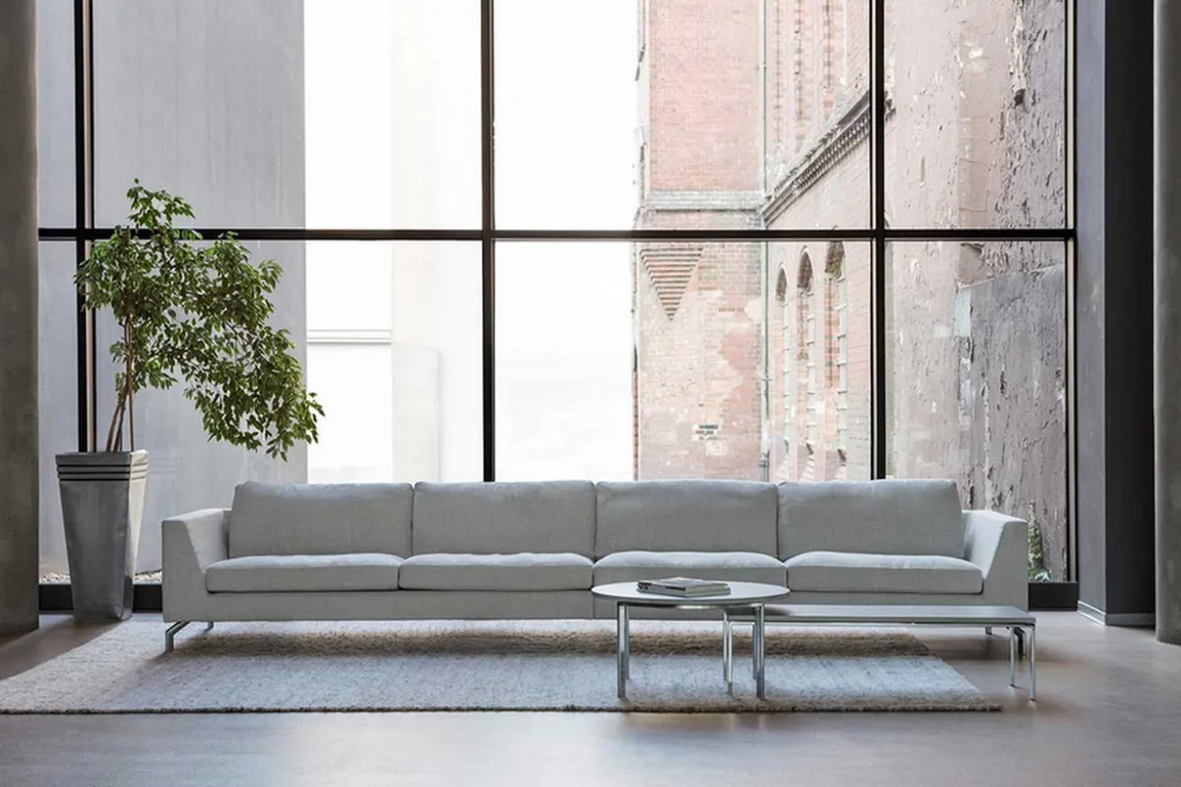 Sofa Oslo Premium 3,5 Sitzer Stoff orange