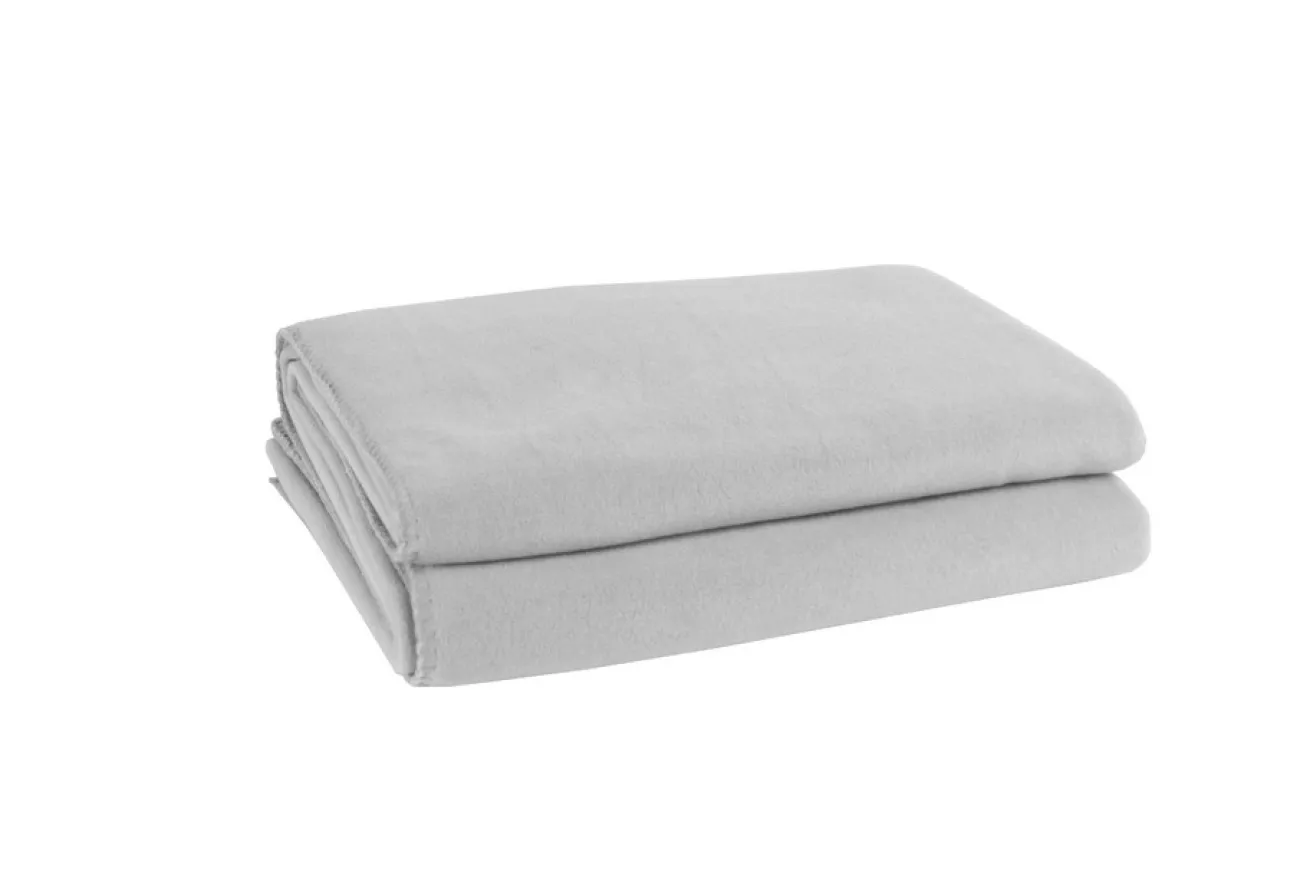 Soft-Fleece Decke 160 x 200 cm hellgrau