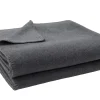 Soft-Fleece Decke 110 x 150 cm medium grau meliert