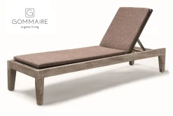 Sonnenliege Lisa rollbar Teak grau