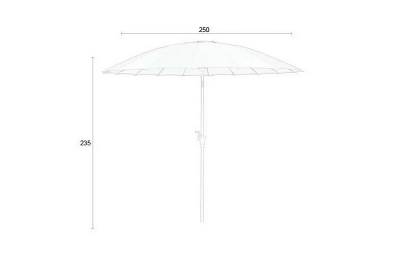 Sonnenschirm Sunbrella 250x250 rot