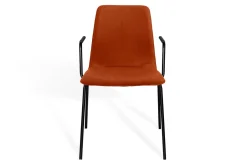 Stapelstuhl Maverick mit Arm Stoff orange