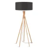 Stehlampe Kilimanjaro Bambus Textil grau