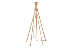 Stehlampe Kilimanjaro Bambus Textil grau
