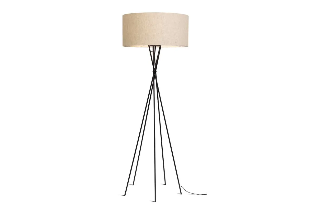Stehlampe Lima schwarz natur H 170