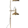 Stehleuchte Messing h 163 cm