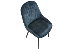 Stuhl JUL Samt Vintage blau