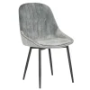 Stuhl JUL Samt Vintage grau