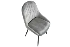 Stuhl JUL Samt Vintage grau