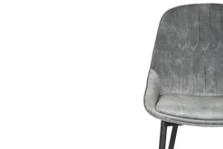 Stuhl JUL Samt Vintage grau