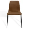 Stuhl Maverick Leder stapelbar braun