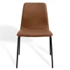 Stuhl Maverick Leder stapelbar braun