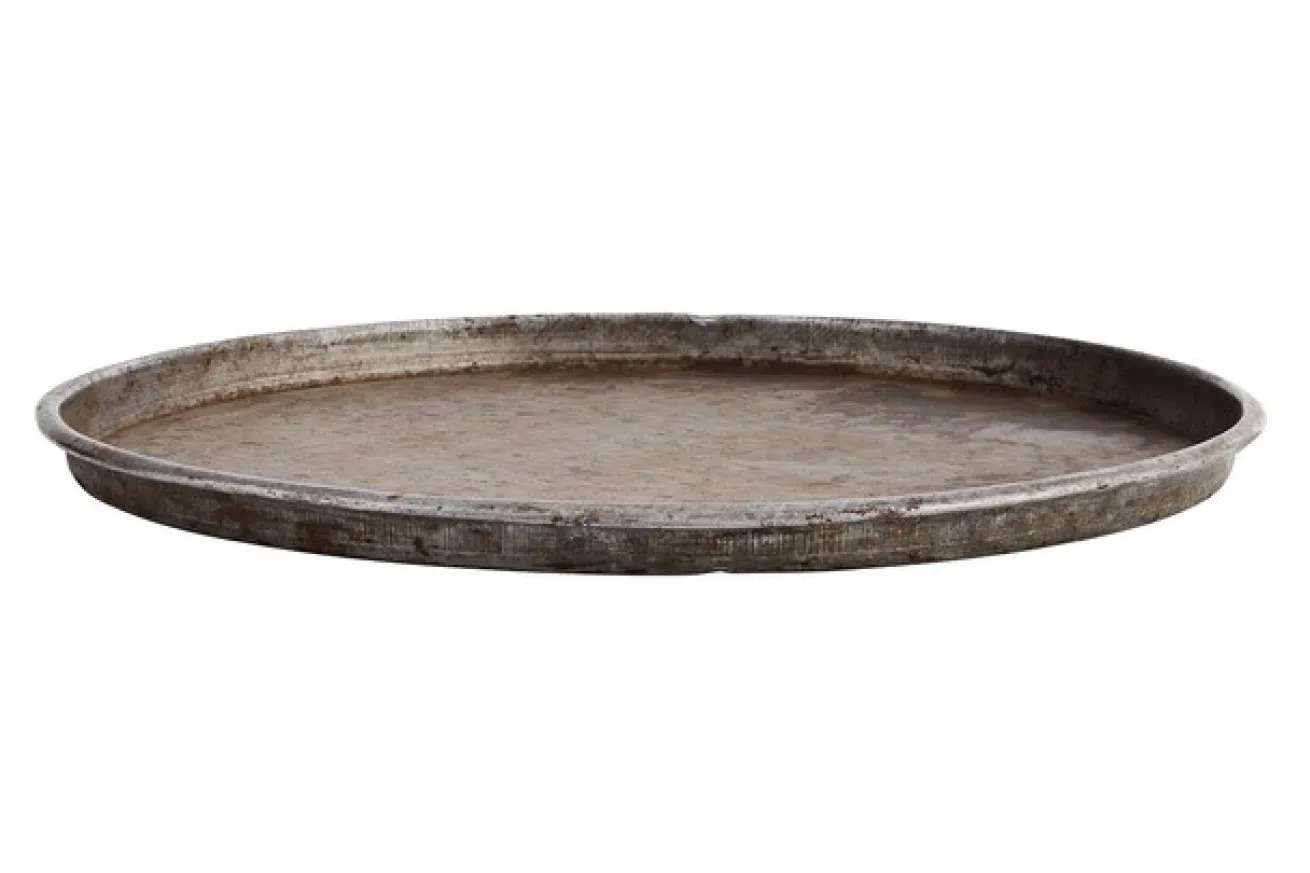 Tablett Metall vintage rund D 51 cm