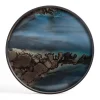 Tablett Notre Monde Slate rund S