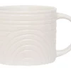 Tasse Tazza weiß gemustert D 10,5 cm