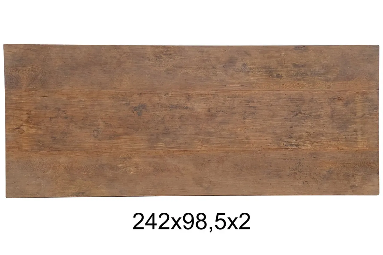 Teakholzplatte Antik 242x98x2