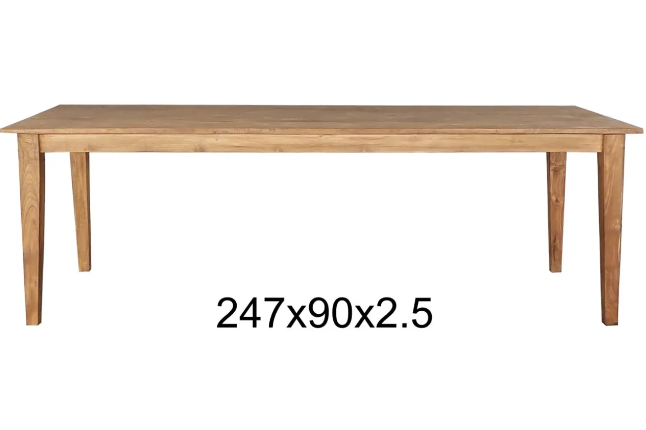 Teakholztisch "K" antik 247x90