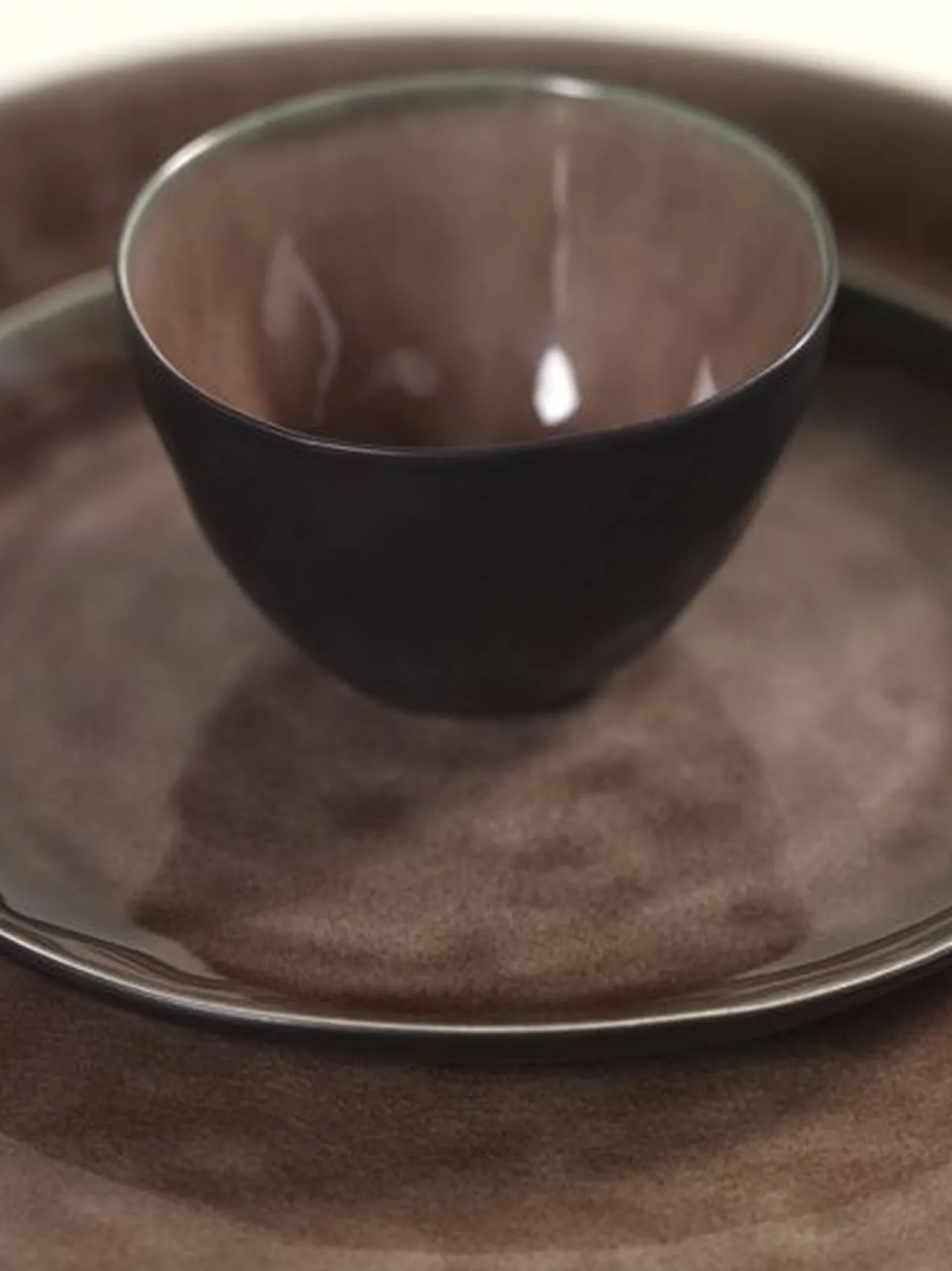 Teller Pure by Pascale Naessens oval klein braun