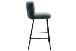 Thekenhocker Gaia Leder blau schmal