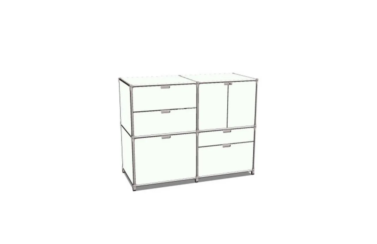 Thekenschrank weiß H 115 cm